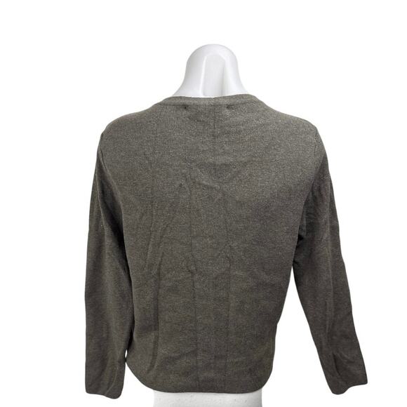 Zara Women's Gray Long Sleeve Knit Button Down Cardigan Sweater Top Size M - Picture 2 of 3